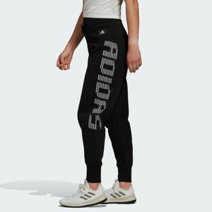 Adidas Women’s Black Urban Knit Logo Track Pants FS2401 Size Medium NWT